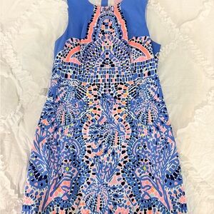 Lilly Pulitzer Blue and Pink Mosaic Dress